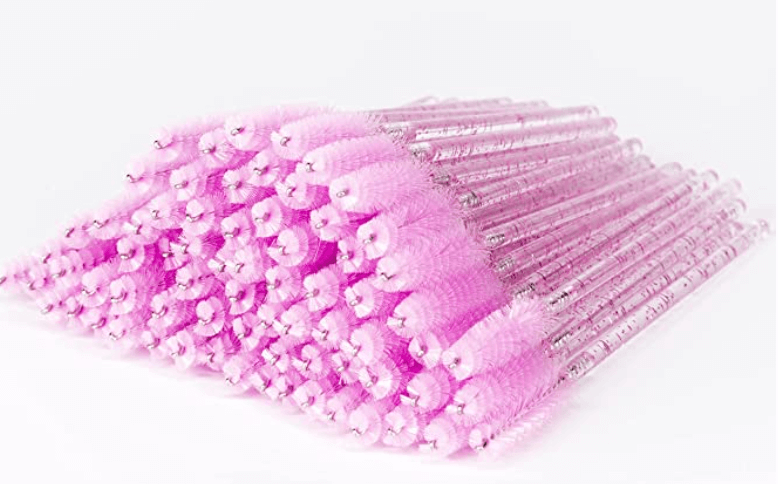 Pink glitter spoolies/mascara wands